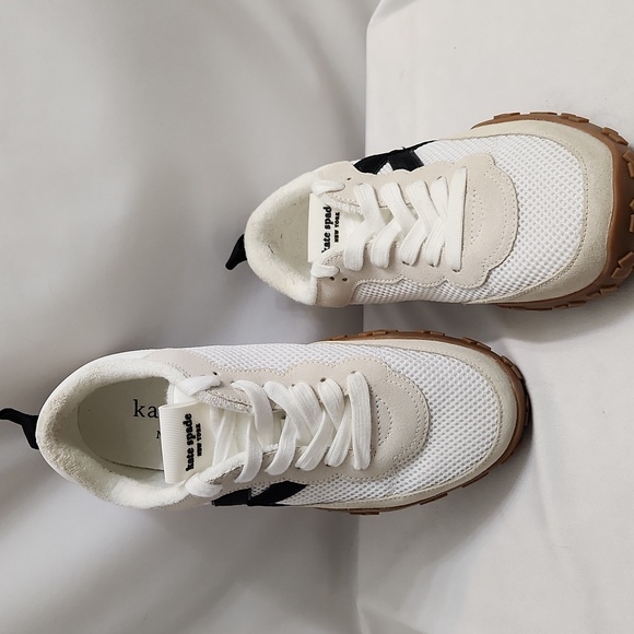 Kate Spade New York K As In Kate Leather Terry Cloth Sneakers (W Size 9) - Picture 6 of 13